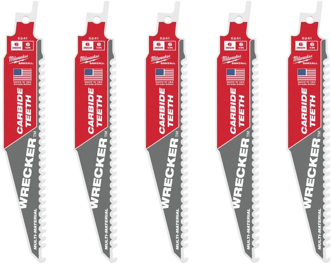 MILWAUKEE S TCT WRECKER CARBIDE SAW BLADE 150mm/6T/5pcs.