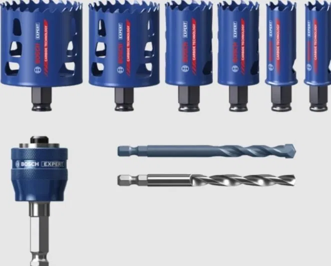Bosch BOSCH hole saw ToughMaterial set 9 pieces - 2608900445 EXPERT RANGE