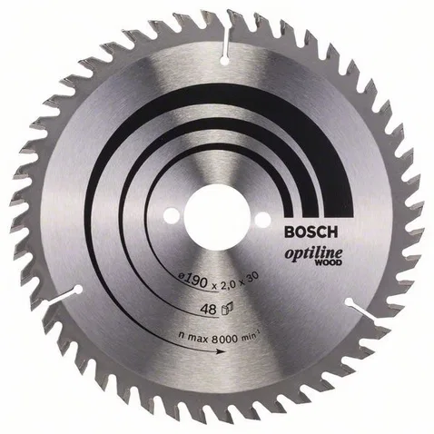 Bosch Tarcza pilarska 190x30x2,6mm 48z. OPTILINE WOOD - 2608641186
