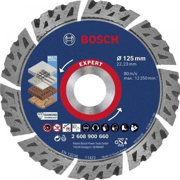 Bosch Diamentowa tarcza tnąca EXPERT MultiMaterial 125 x 22,23 x 2,2 x 12 mm 2608900660