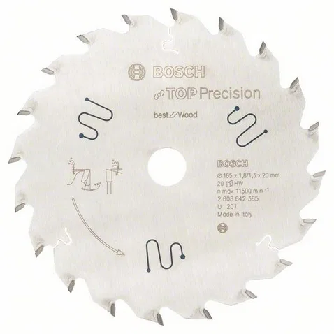 Bosch Tarcza pilarska Top Precision Best for Wood 165 x 20mm 48z (2.608.642.384)