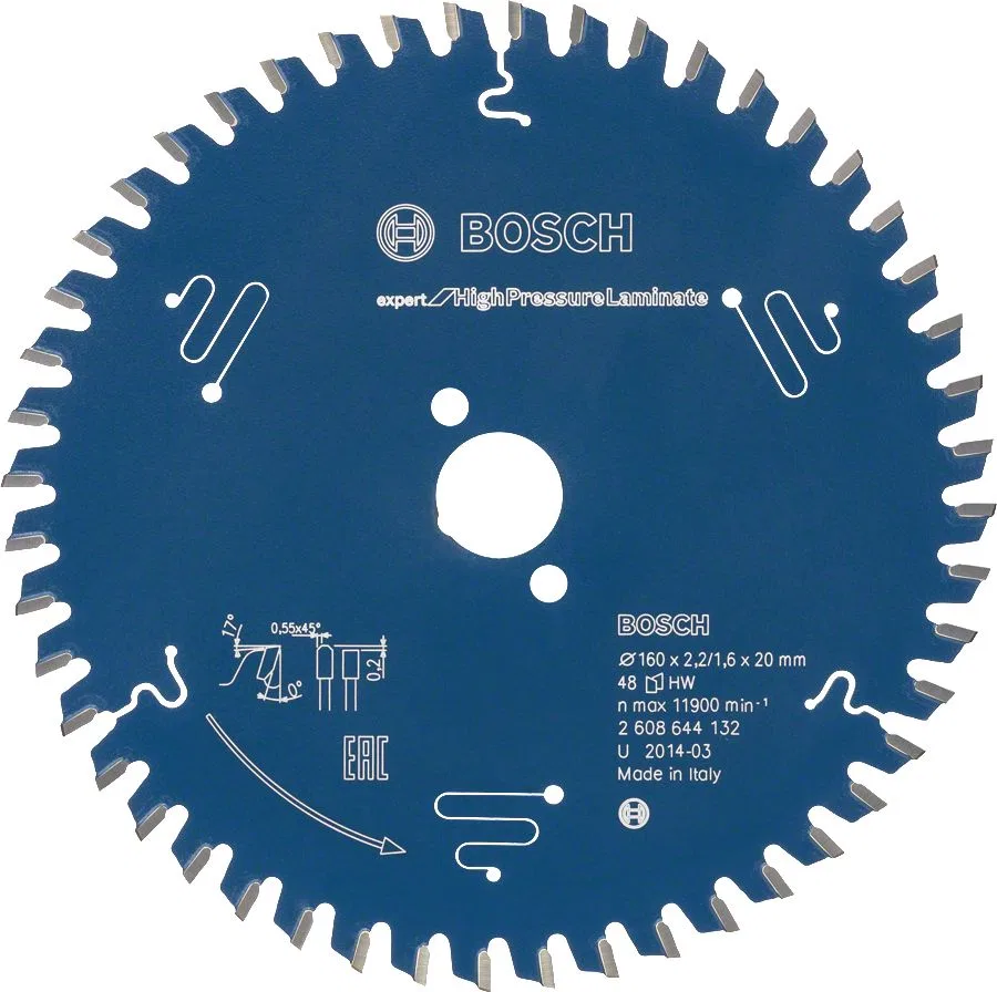 Bosch Tarcza do pił tarczowych do laminatów wysokociśnieniowych 165mm (2.608.644.133)