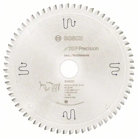Bosch Tarcza pilarska Top Precision Best for Multi Material 216 x 30mm 64z (2608642097)