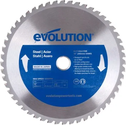 Evolution Piła widiowa TCT do cięcia stali 255mm / 52z
