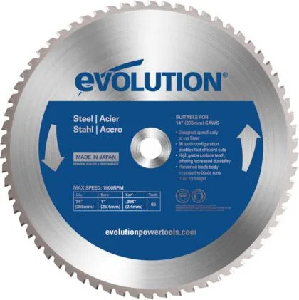 Evolution Piła widiowa TCT do cięcia stali 355mm 66z (EVO-355-66-S)
