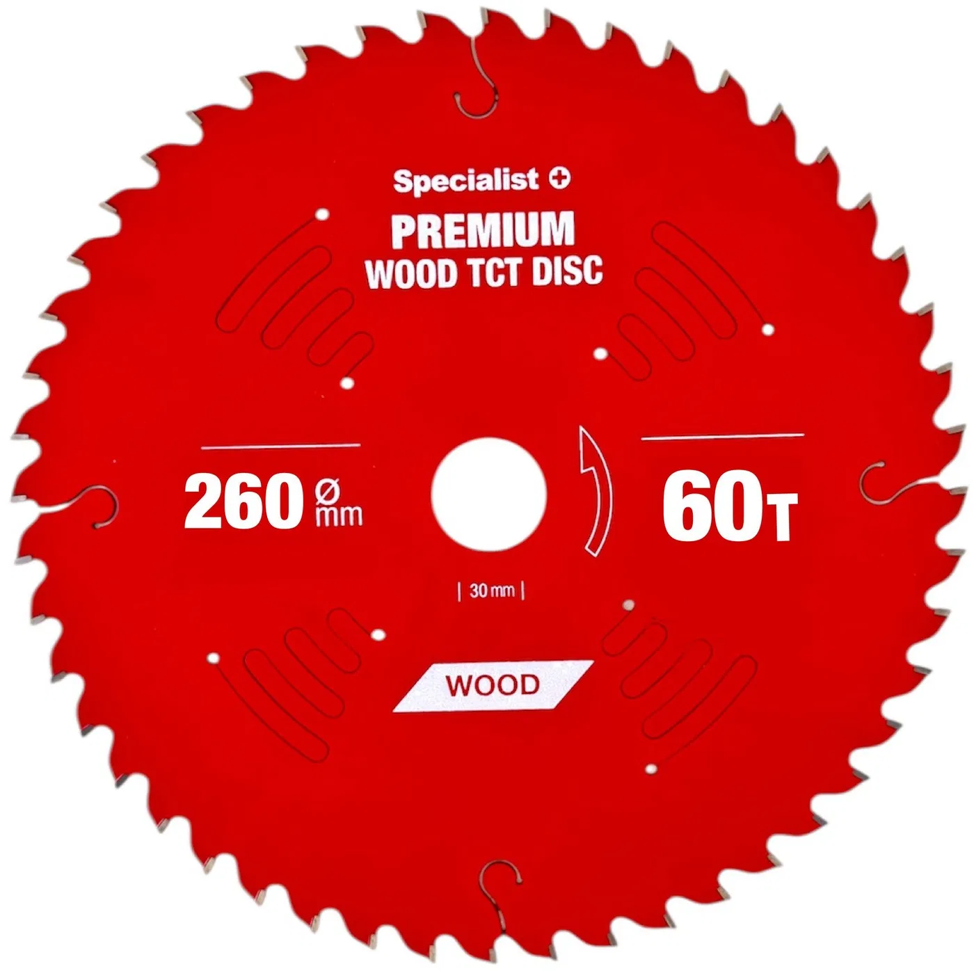 Cutting disc 260x60Tx30mm, Wood PREMIUM, SPECIALIST+