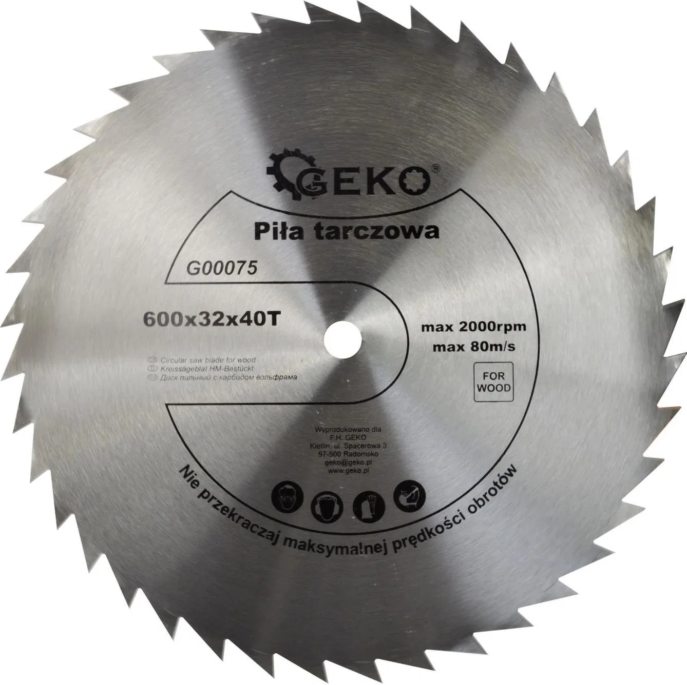 Geko tarcza do drewna 600x32x40T (G00075)