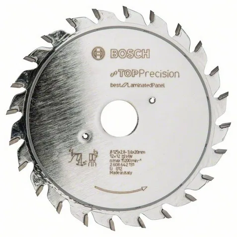 Bosch Tarcza do nacinania Top Precision Laminated Panel 125 x 20mm 24z (2608642131)