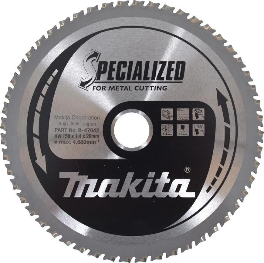 Makita MAKITA PIŁA TARCZOWA  150x20x52z CIENKIE PŁYTY METALOWE (DCS551/DCS53)