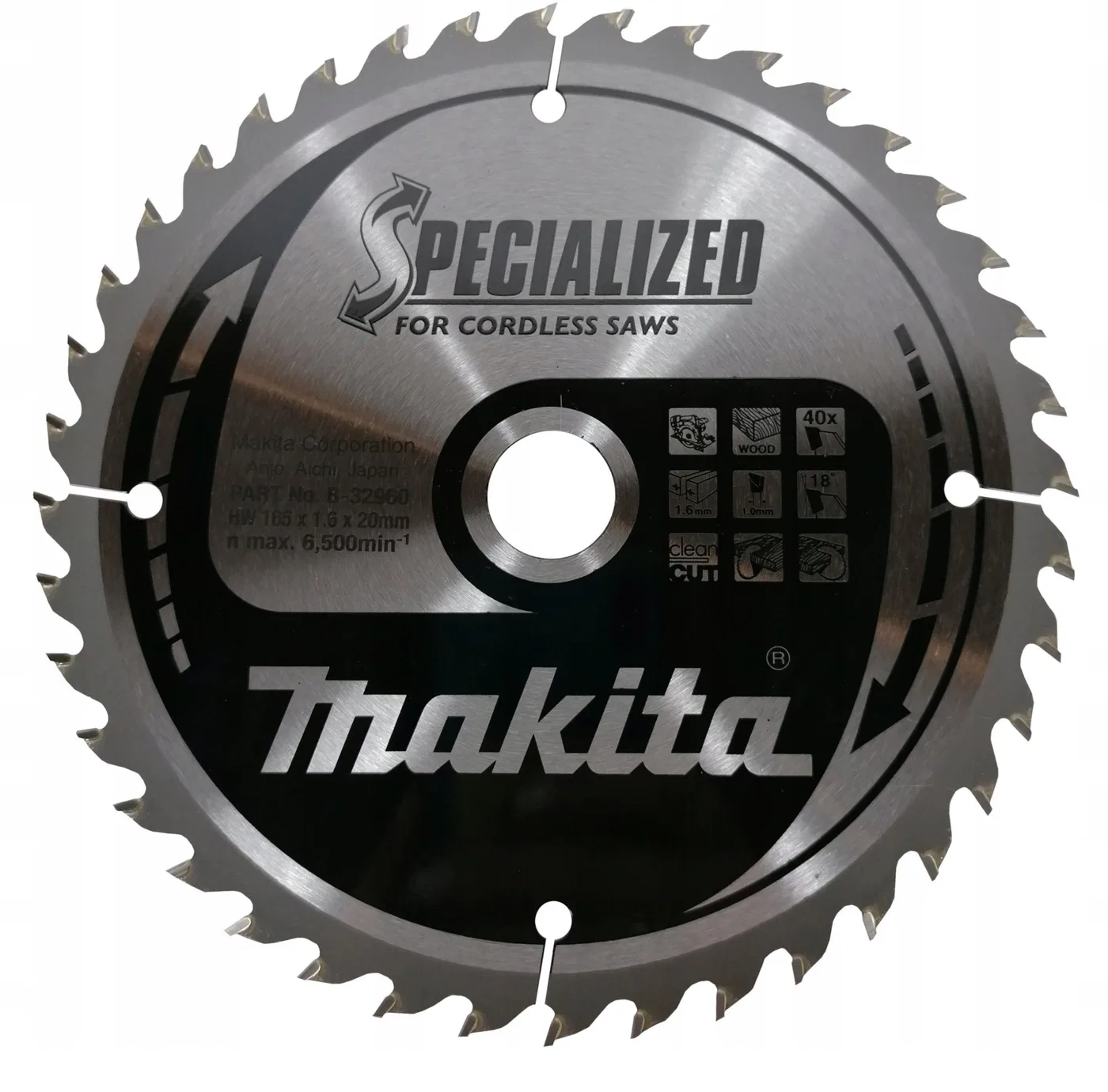 Makita SPECIALIZED Sägeblatt 165x20x40Z