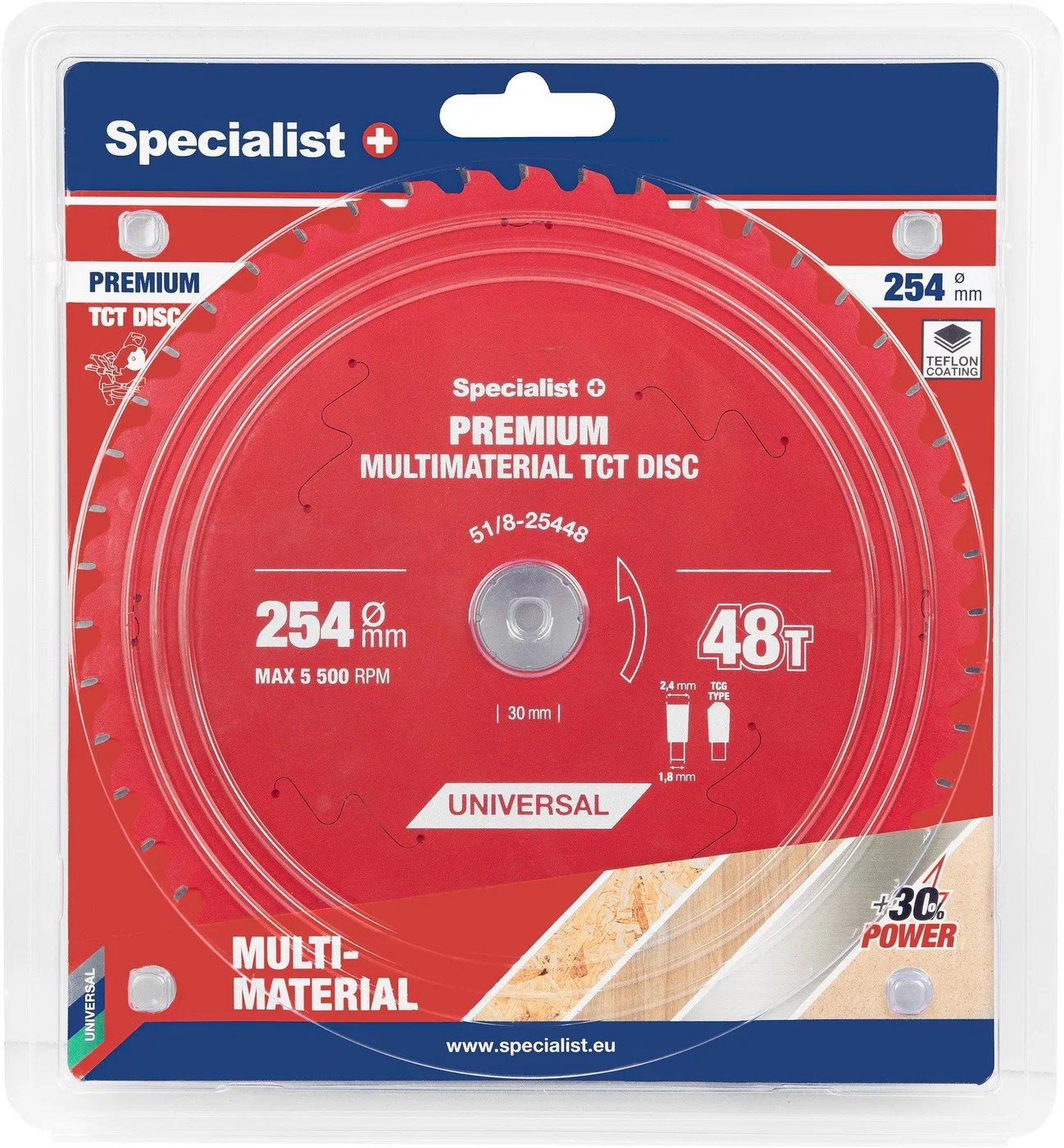 Cutting disc 254x48Tx30mm, Multimaterial PREMIUM, SPECIALIST+