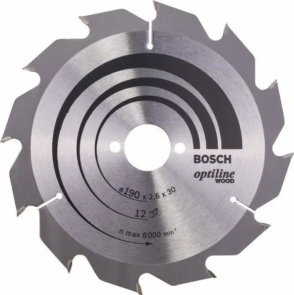 Bosch PIÅA TARCZOWA-H OPTILINE WOOD 190*2.6*30/12Z