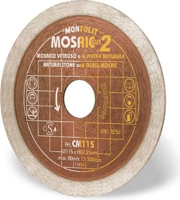 Montolit Tarcza tnąca diamentowa Cermont do mozaiki szklanej/kamienia 125 x 22,2mm (CM125)