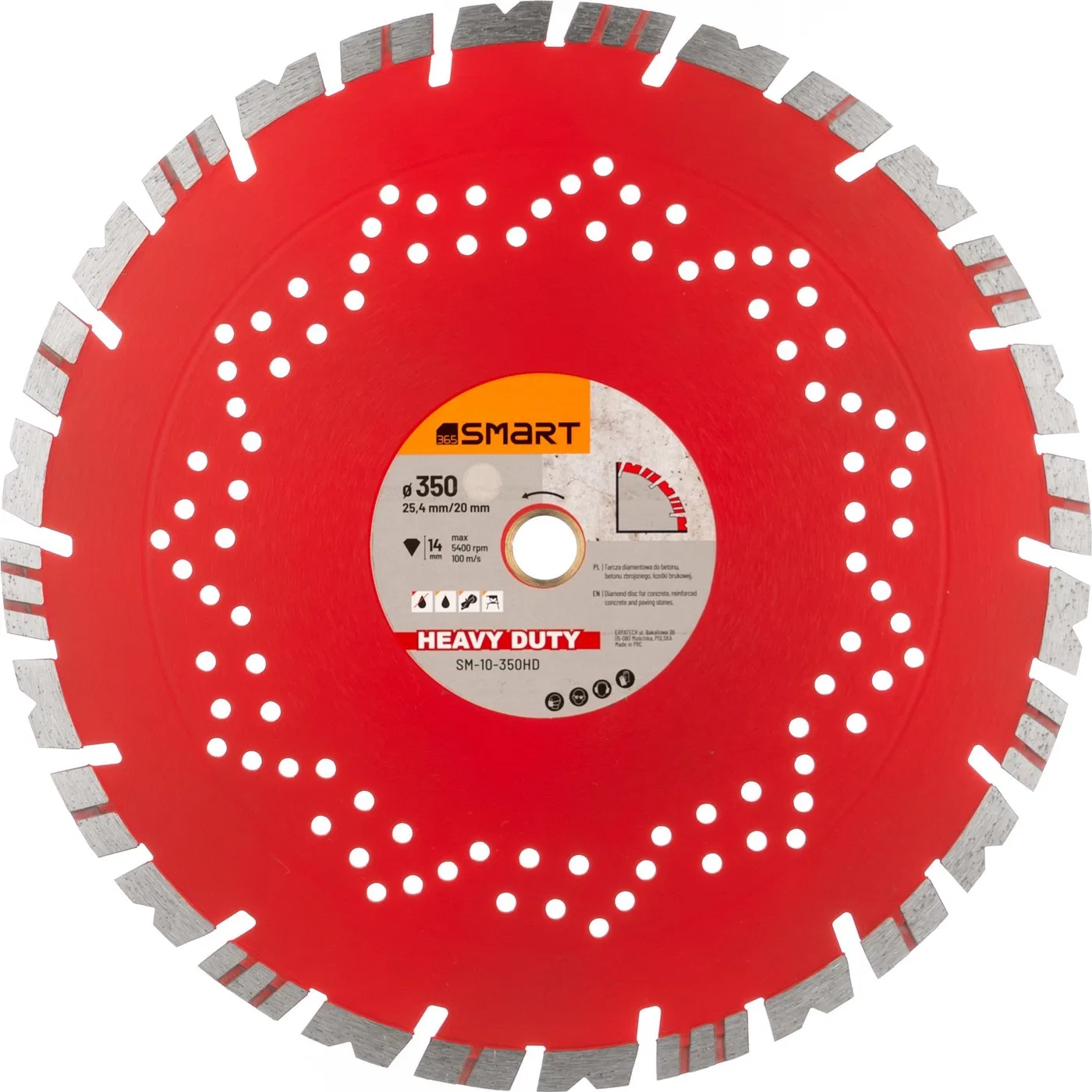 SMART365 Tarcza diamentowa Heavy Duty 350x25,4mm (SM-10-350HD)