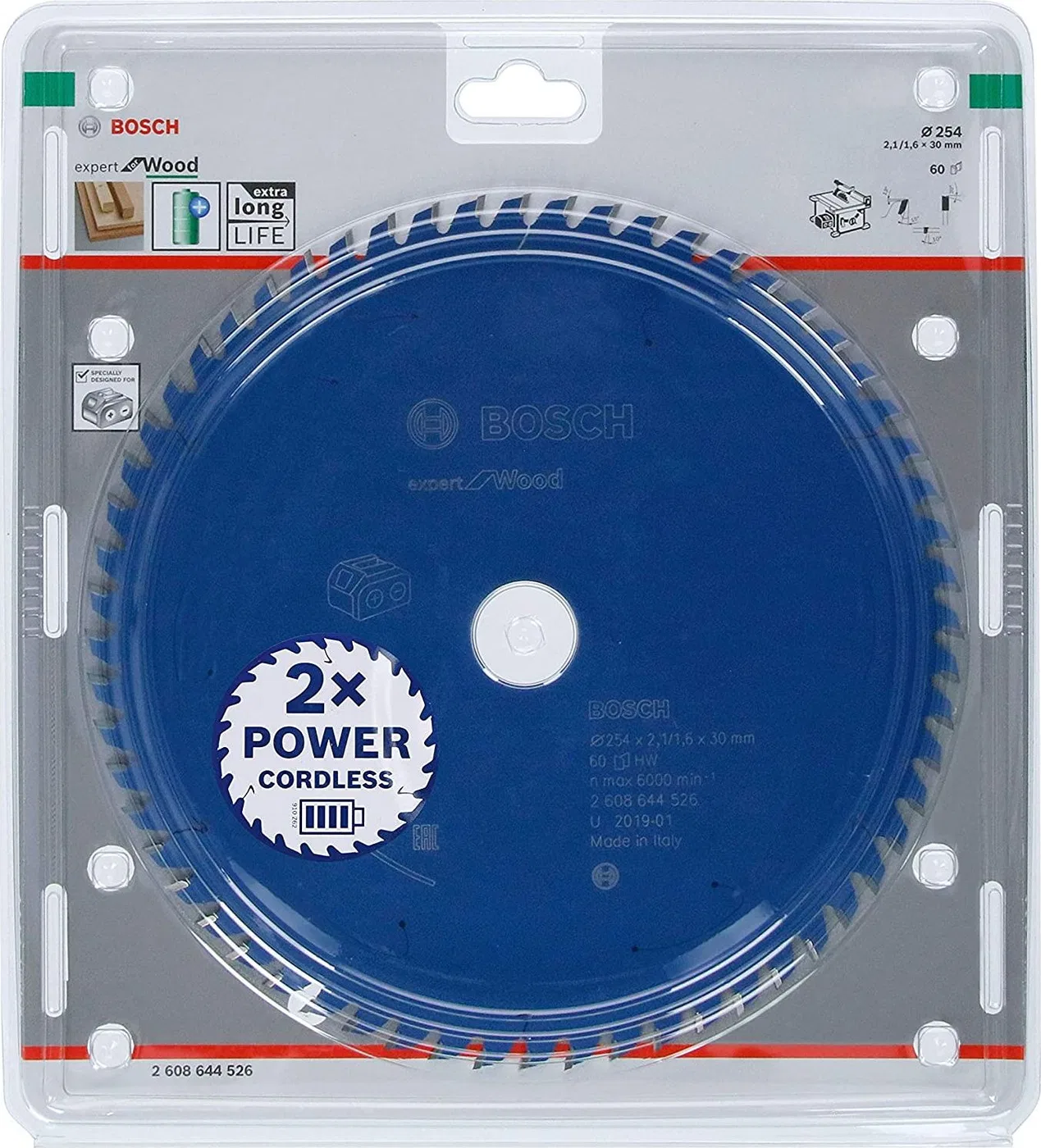 Bosch Bosch circular saw blade EfW 254x30x2.1 / 1.6x60T - 2608644526
