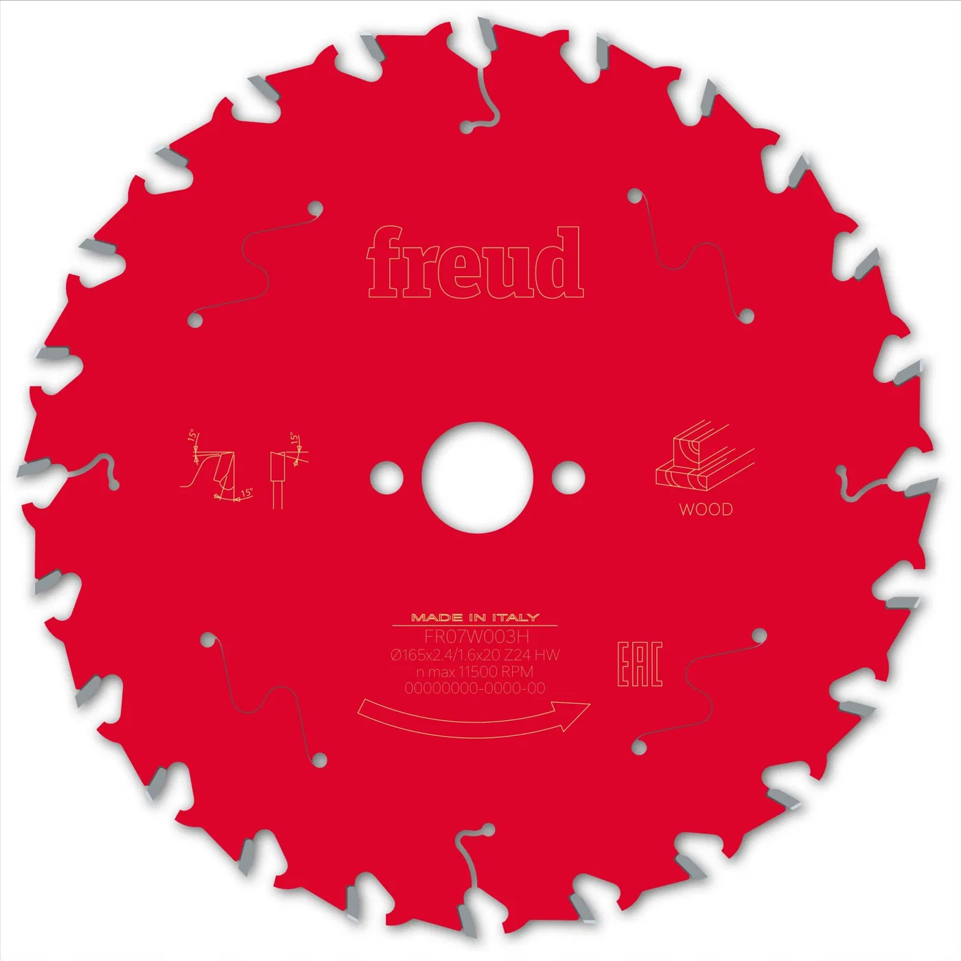 Tarcza Pil. FR07W003H 165X20-24