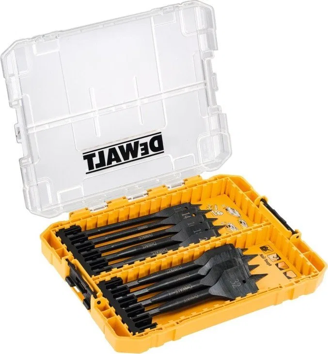 Wiertło Dewalt Zestaw wierteł łopatkowych do drewna 12-32mm 9szt. piórowych Tough Case DT70751