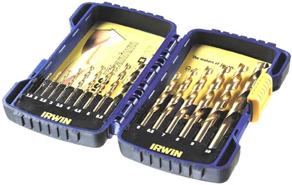 Wiertło Irwin do metalu tytanowe walcowe 1,5 2 7 4,5 4 5,5 5 1 3 2,5 3,5 6 10 6,5 7,5 8 8,5 9 9,5mm zestaw (10502603)