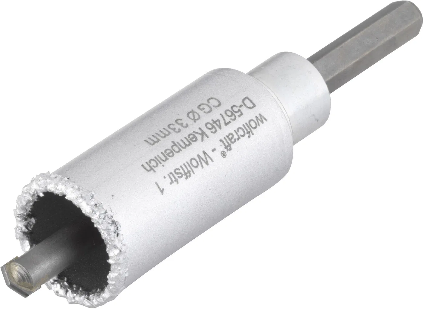 WOLFCRAFT drill bit with holder, tungsten, 55 x 33 mm