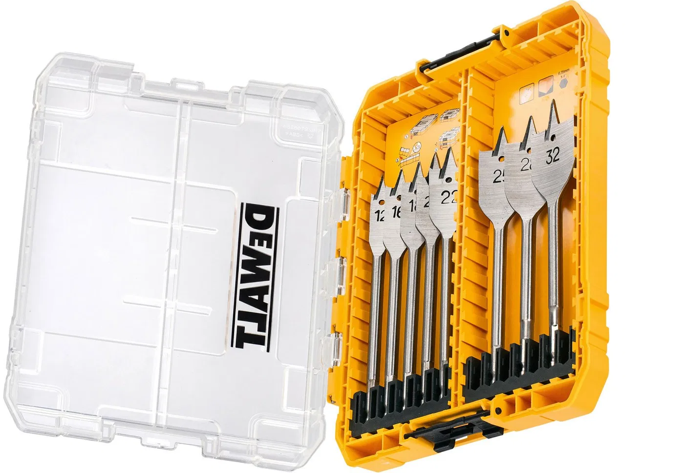 Feather drill bit set, DeWALT 8 pcs.