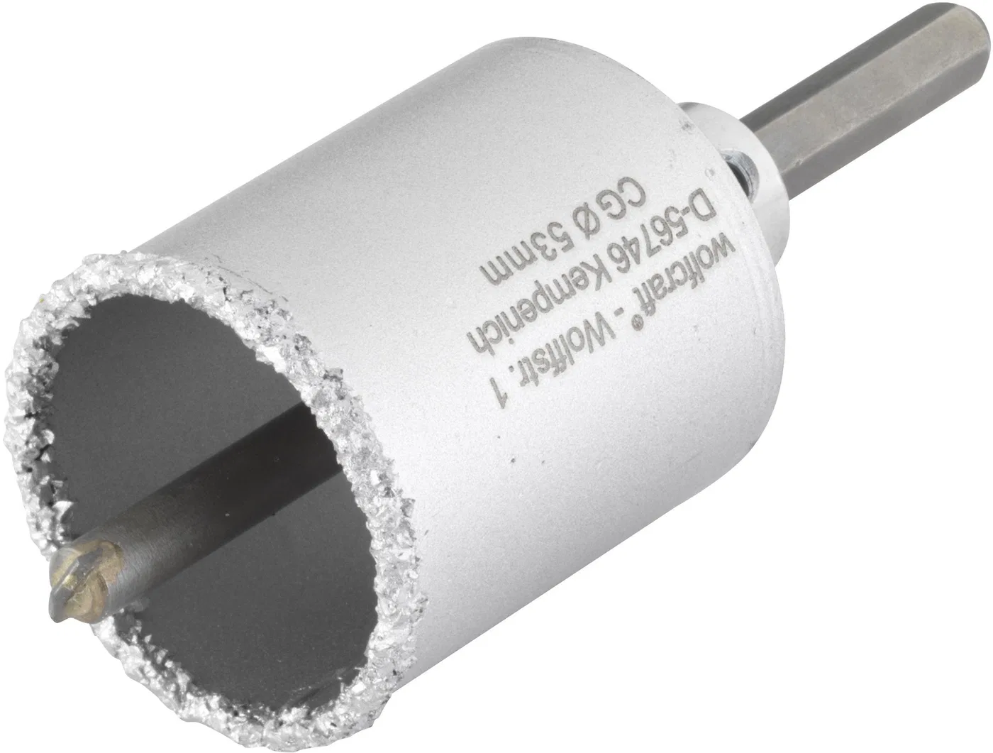 WOLFCRAFT drill bit with holder, tungsten, 55 x 53 mm