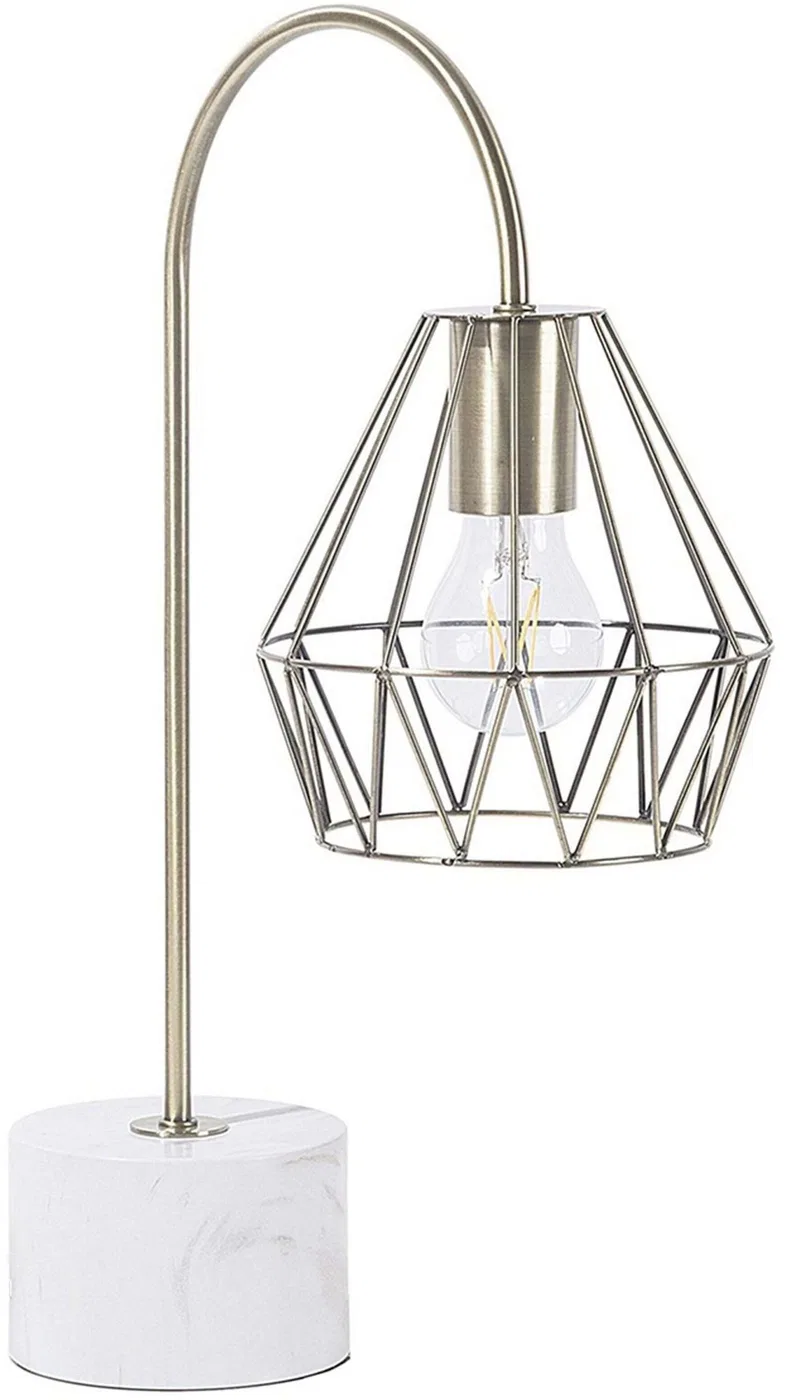 Lampka biurkowa Beliani srebrna  (83451)
