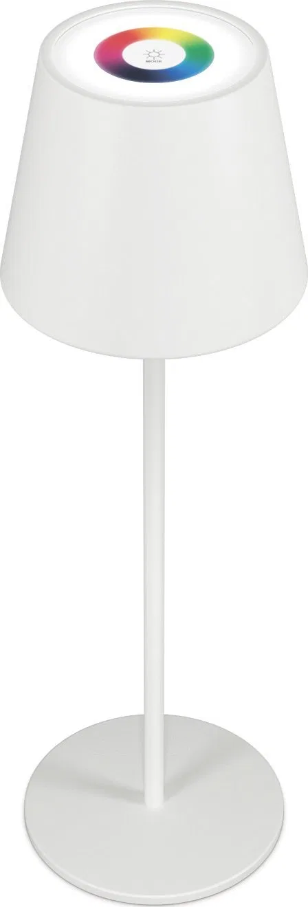 Lampka biurkowa Realpower RealPower LED-RGB Tischlampe dimmbar mit Akku,weiss