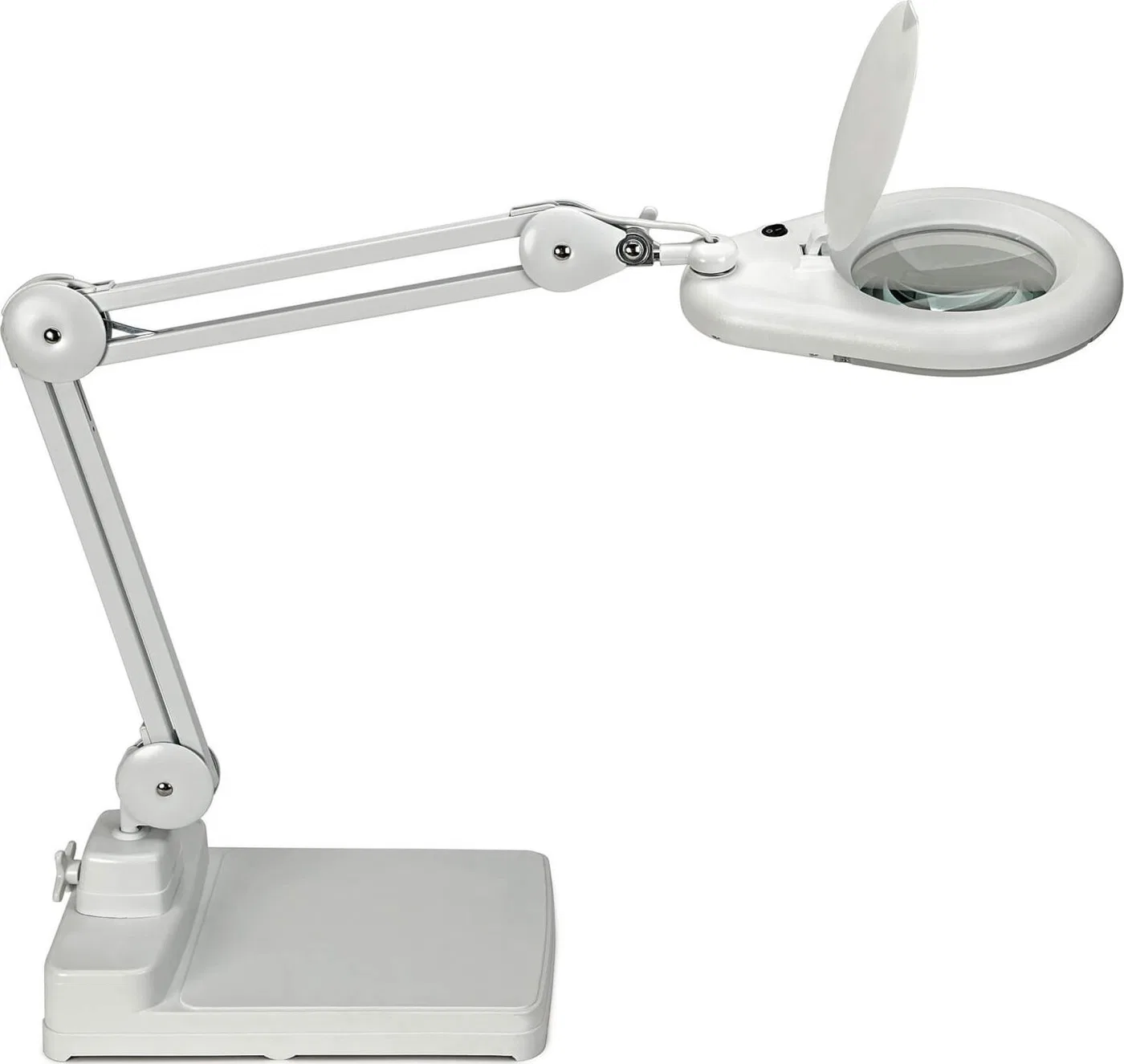 Lampka biurkowa Maul MAUL LED Lupenleuchte Viso mit Standfuß weiß