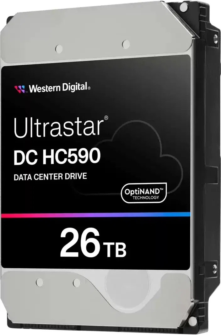 WD Ultrastar DC HC590 0F65672 - Festplatte - Datencenter - verschlusselt - 26 TB - intern - 3.5" (8.9 cm) - SATA 6Gb/s - 7200 rp