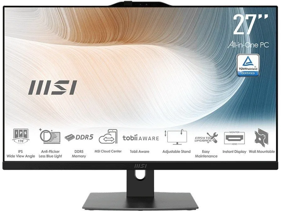 Komputer All In One Modern AM272P 1M-1098EU WIN11PRO/ICore5/8GB/500GB/UMA/27''/Blackk MSI