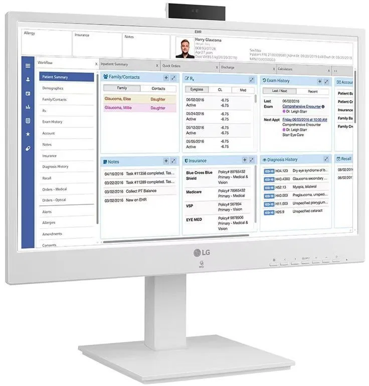 LG Thin Client 24CR670N-6P�60,47cm 23,8Zoll 16:9 1920x1080 250cd/m2 1000:1 5ms Intel Celeron N5105 8GB 16GB eMMC W10IoT