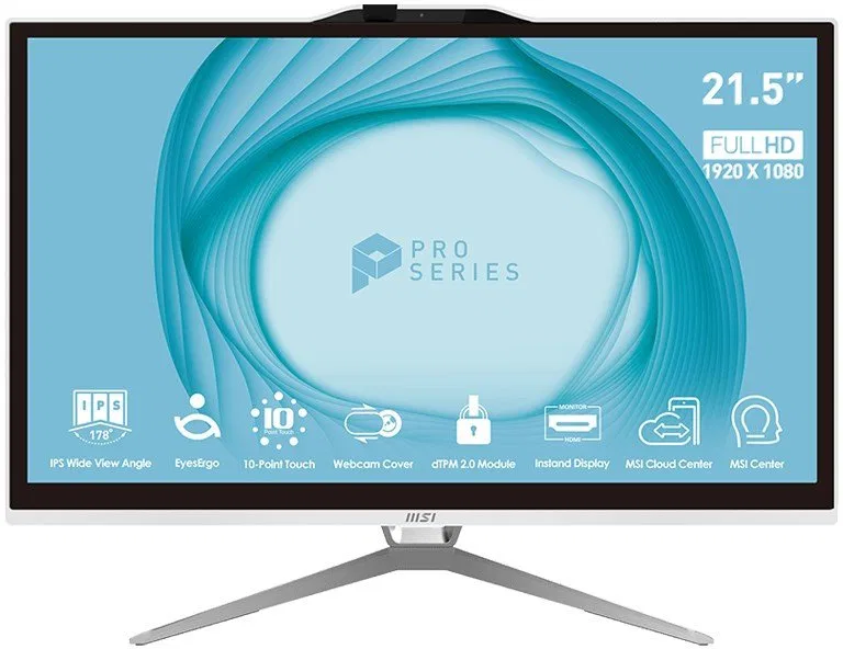 Komputer MSI MSI AIO PRO AP222T 13M-006XEU, Core i3-13100,21.5" FHD Touch,8GB,256GB SSD,Intel UHD,bez OS,White