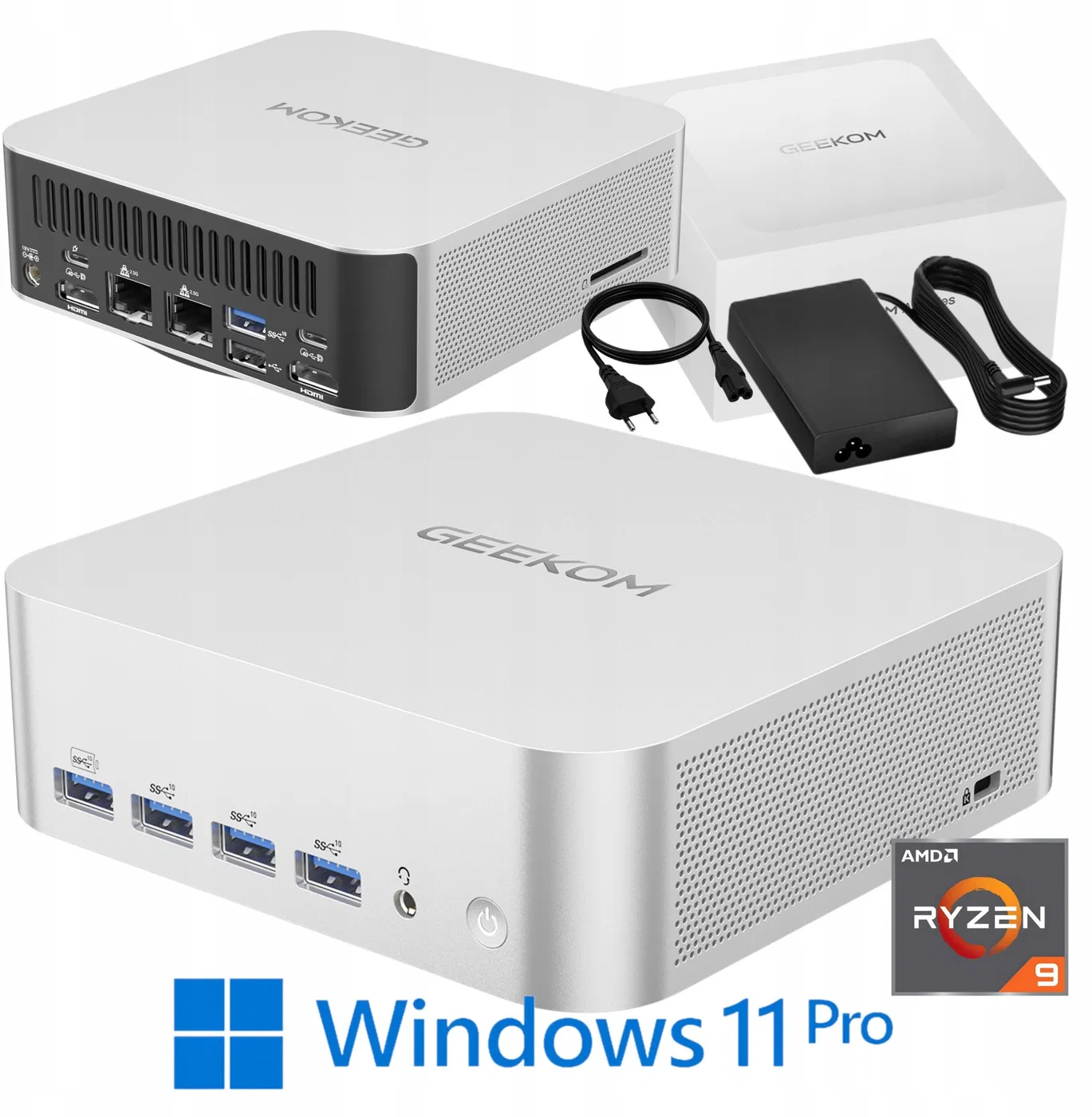 Mini PC GEEKOM A8 Max Ryzen 9 8945HS 32GB RAM 2TB + Win11 Pro