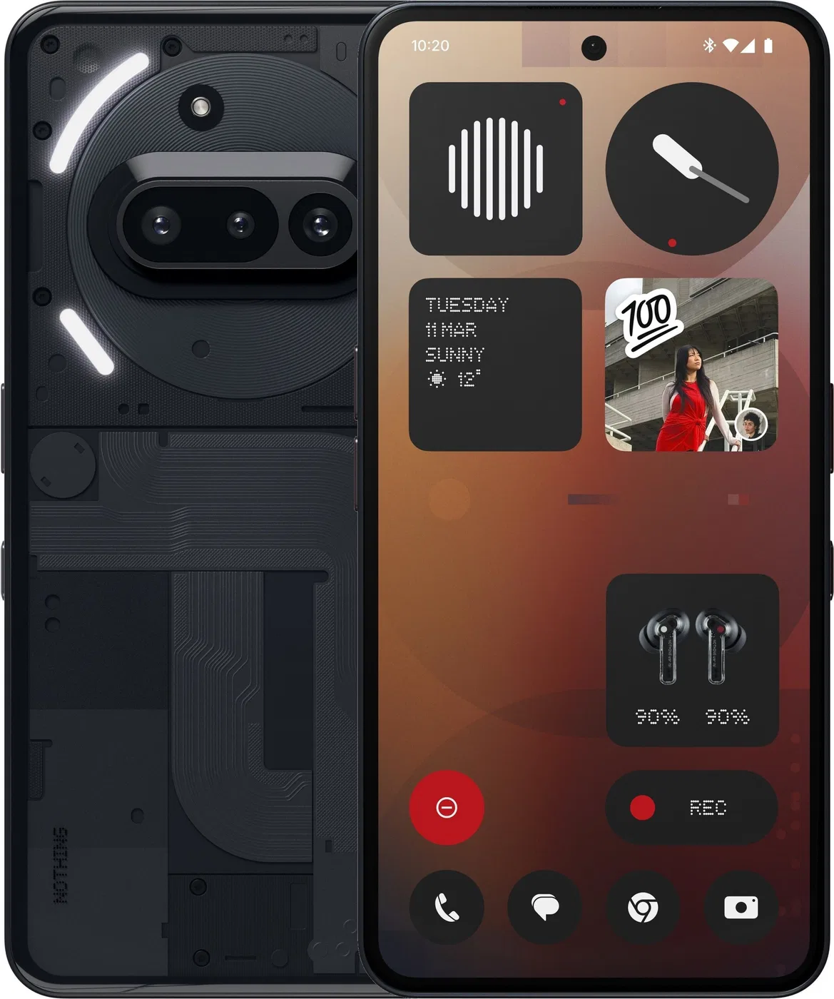 Nothing Phone (3a) 17,2 cm (6.77") Dual SIM Android 15 5G USB Type-C 8 GB 128 GB 5000 mAh Czarny