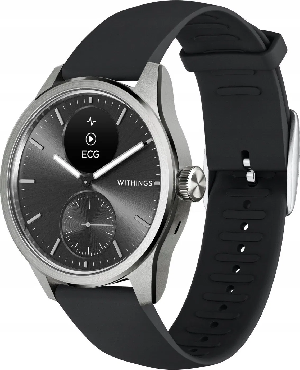Smartwatch Withings Withings Scanwatch 2 - zegarek z funkcją EKG, pomiarem pulsu i SPO2 oraz mierzeniem aktywności fizycznej i s