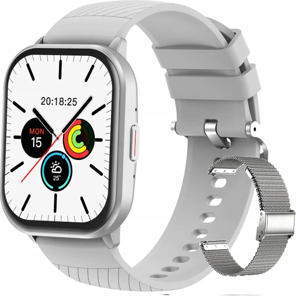 Smartwatch Rubicon SmartWatch Rubicon RNCF34 srebrny BT Call rozmowy.