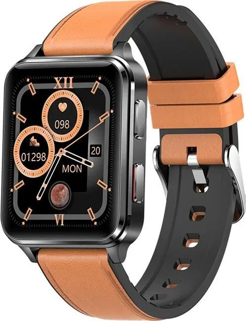 Smartwatch Kumi KU5 Pro Czarno-brązowy  (KU-KU5P/BN)