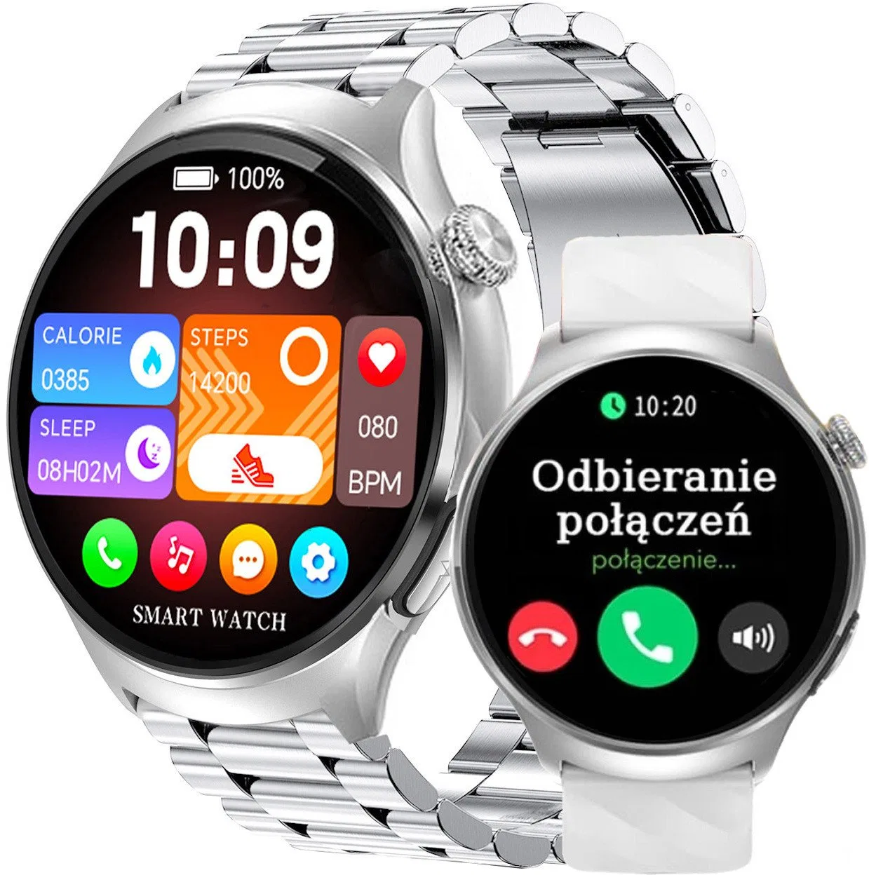 SMARTWATCH Rubicon RNCF39 silver/silver BR + grey SIL