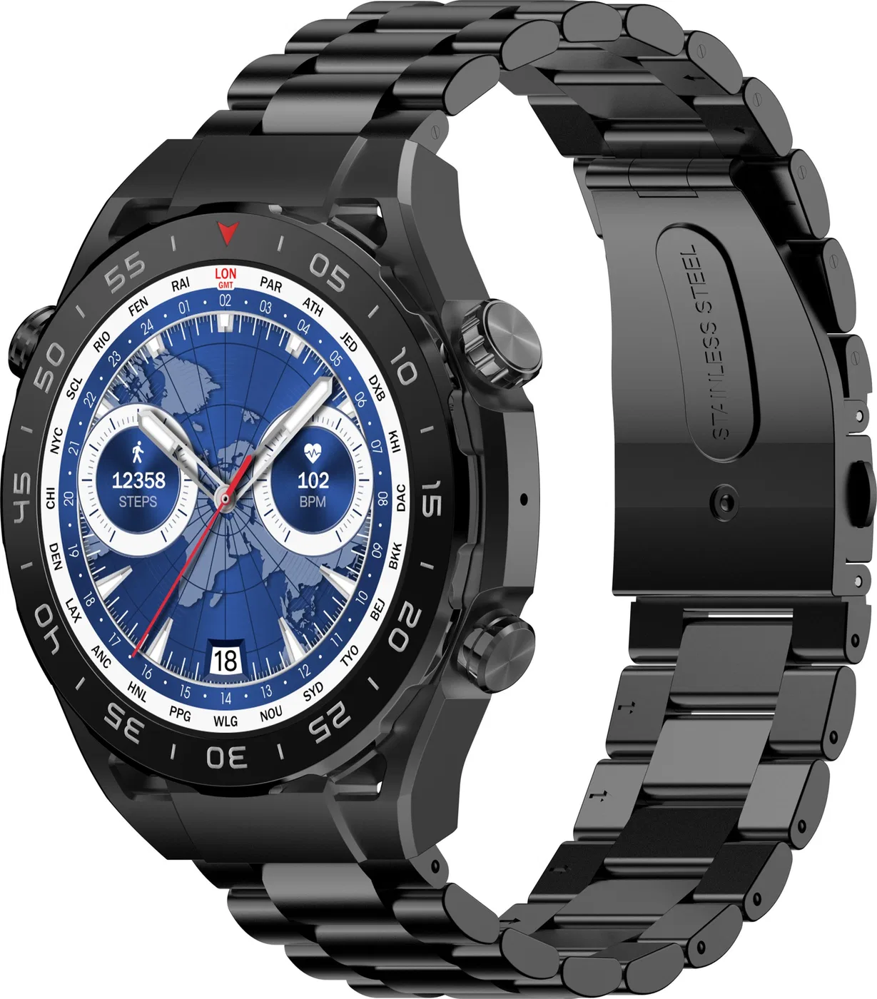 Smartwatch Gravity Zegarek męski SMARTWATCH GRAVITY GT13-1 BK/BK/BK