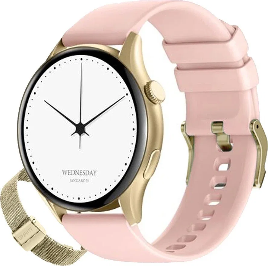 Zegarek damski SMARTWATCH GRAVITY GT11-3 LGD/LGD/PK