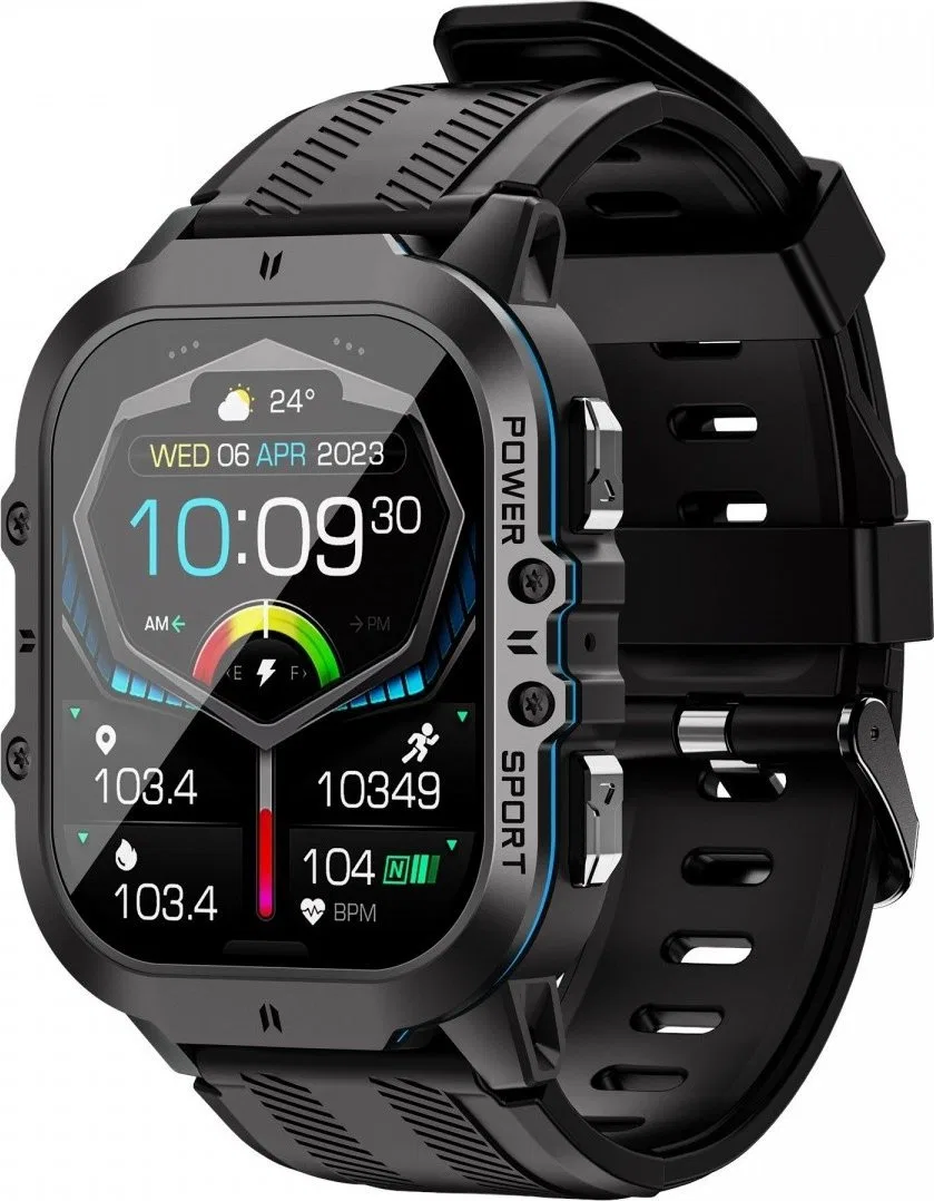 Smartwatch Oukitel BT20 Rugged Czarny  (BT20-BE/OL)