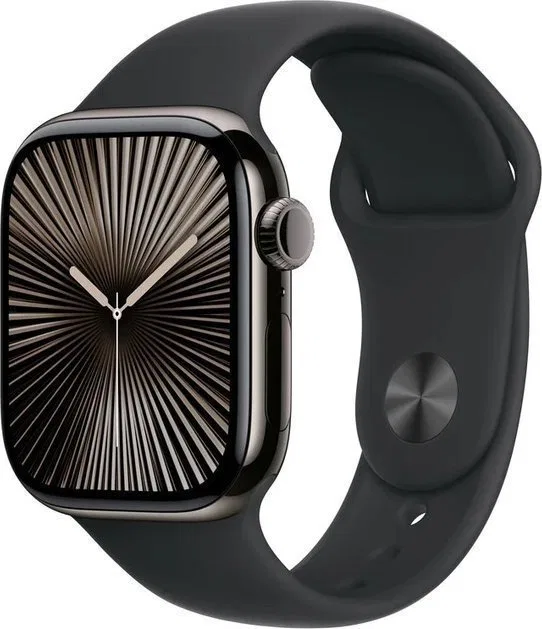 Smartwatch Apple Watch 10 GPS + Cellular 46mm Slate Titanium S/M Czarny (MWYD3ET-A)