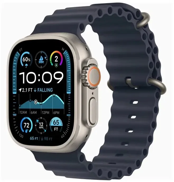 Smartwatch Apple Watch Ultra 2 GPS + Cellular 49mm Titanium Case Ocean Band Granatowy (MX4D3EL/A)