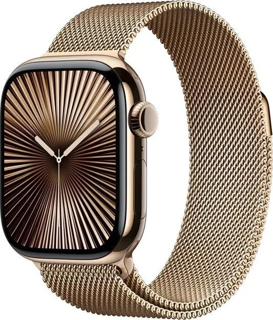 Smartwatch Apple Watch 10 GPS + Cellular 42mm Gold Titanium Milanese Loop Złoty (MX083QF/A)