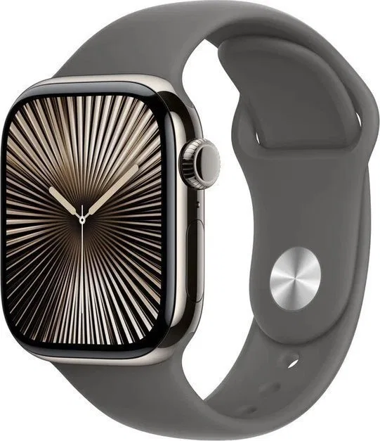 Smartwatch Apple Watch 10 GPS + Cellular 46mm Natural Titanium S/M Szary (MWY93ET/A)