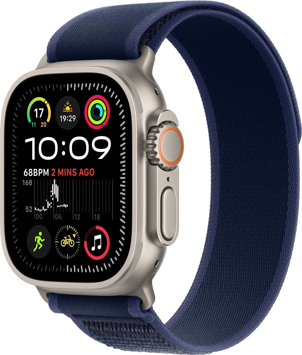 Smartwatch Apple Watch Ultra 2 GPS + Cellular 49mm Titanium Case Trail Loop S/M Niebieski (MX4J3KS/A)