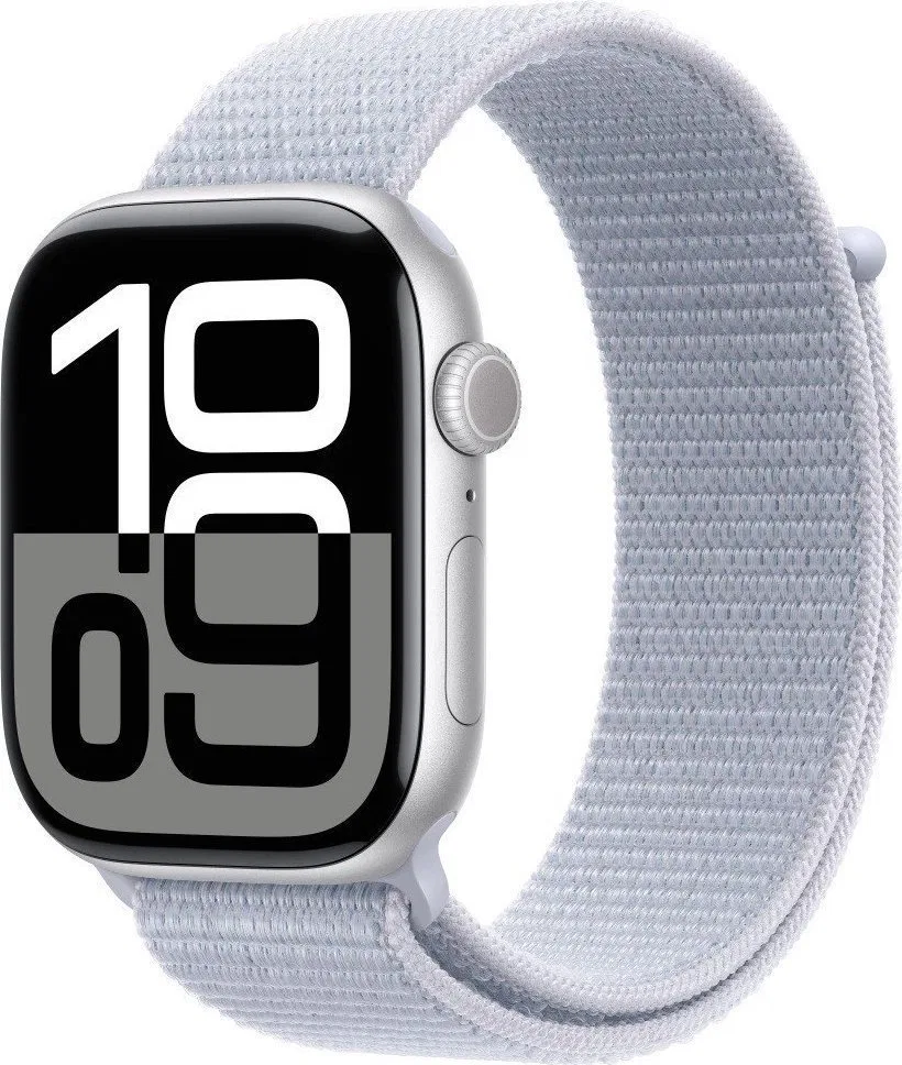 Smartwatch Apple Watch 10 GPS + Cellular 46mm Silver Alu Sport Loop Niebieski  (MWY23QF/A)
