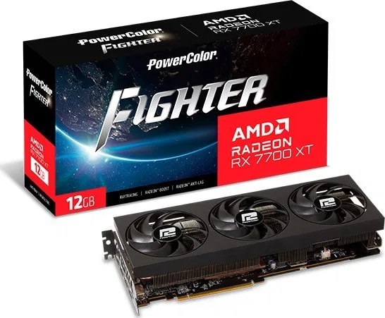 Karta graficzna Power Color Fighter Radeon RX 7700 XT 12GB GDDR6 (RX 7700 XT 12G-F/OC)