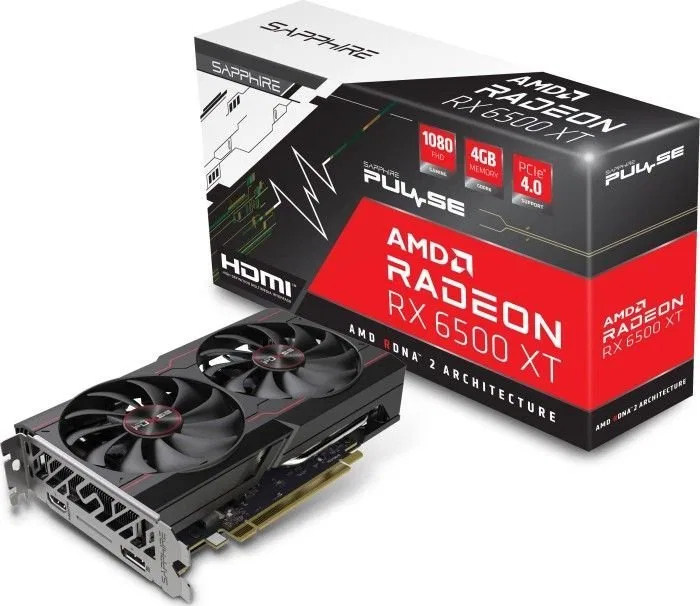 Karta graficzna Sapphire Pulse Radeon RX 6500 XT OC 8GB GDDR6 (11314-08-20G)
