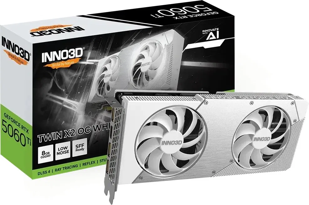 INNO3D GeForce RTX 5060 Ti Twin X2 OC White, 8192 MB GDDR7